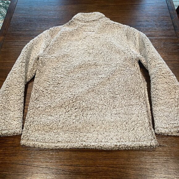 Weatherproof Men's M 1/4 Zip Sweater Faux Fur Sherpa Brown Tan Polyester Teddy - Picture 5 of 11